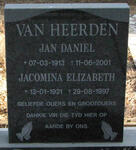 HEERDEN Jan Daniel, van 1913-2001 & Jacomina Elizabeth 1921-1997