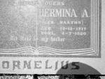 CORNELIUS Hermina A. nee RAATHS 1917-1980