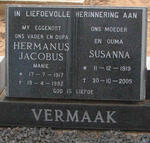 VERMAAK Hermanus Jacobus 1917-1992 & Susanna 1919-2005
