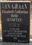 GRAAN Elizabeth Catherina, van nee KNOETZE 1904-2003