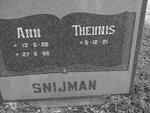 SNIJMAN Theunis 1921- & Ann 1926-1986