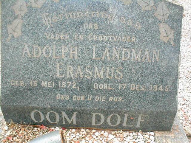 ERASMUS Adolph Landman 1872-1945