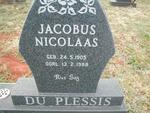 PLESSIS Jacobus Nicolaas, du 1905-1988
