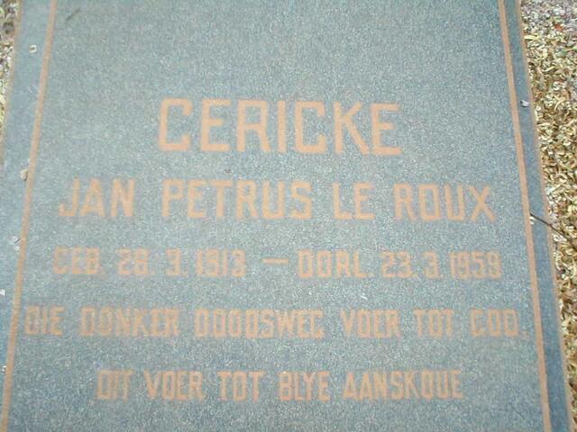 GERICKE Jan Petrus le Roux 1913-1959