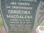 ?? UNKNOWN  Christina Magdalena 1908-1983