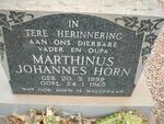 HORN Marthinus Johannes 1899-1965