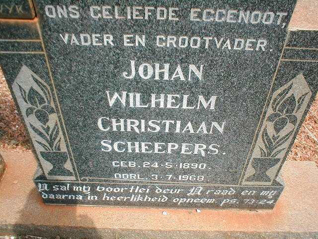SCHEEPERS Johan Wilhelm Christiaan 1890-1968