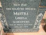 SCHEEPERS Martha Louisa geb. DU PREEZ 1895-1970