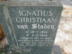 STADEN Ignatius Christiaan, van 1914-1974