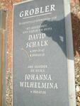 GROBLER David Schalk 1919-1999 & Johanna Wilhelmina 1929-