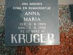 KRUGER Anna Maria 1909-1996