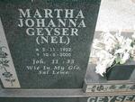 GEYSER Martha Johanna 1922-2000