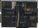 HINDS Allan D. 1899-1972 & Phoebe E. 1900-1947 