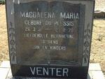 VENTER Magdalena Maria geb. DU PLESSIS 1931-1978