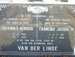 LINDE Johannes Hendrik, van der 1903-1978 & Francina Jacoba M. 1911-1999