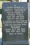 WELLS Ernest Frederick 1894-1939 & Maude 1897-1955