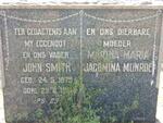 SMITH John 1875-196? & Martha Maria Jacomina MUNROE