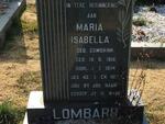 LOMBARD Maria Isabella geb. COMBRINK 1916-1974