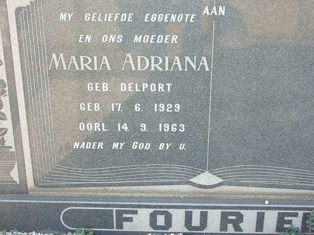 FOURIE Maria Adriana, nee DELPORT 1929-1963