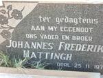 HATTINGH Johannes Frederik 1915-197?