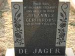 JAGER Johannes Gerhardus, de 1904-1975