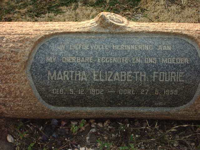 FOURIE Martha Elizabeth 1902-1959