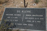 KLERK Abraham Jacobus, de 1898-1970 & Maria Magdalena AURET 1900-1983