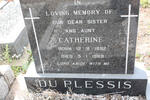 PLESSIS Catherine, du 1892-1969