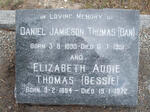 THOMAS Daniel Jamieson 1890-1951 & Elizabeth Addie 1894-1972