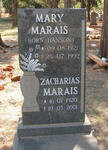 MARAIS Zacharias 1921-2001 & Mary HANSON 1921-1992 