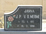 MERWE J.P., van der 1917-1996