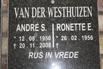 WESTHUIZEN Andre S.,van der 1950-2008 & Ronette E. 1956-