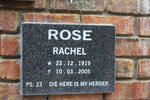 ROSE Rachel 1919-2005