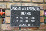 RENSBURG Bennie, Jansen van 1946-2009