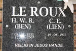 ROUX H.W.R., le 1935-2007 & C.E. 1937-