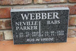 WEBBER Neville Parker 1916-1971 & Babs 1920-1998