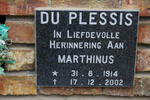 PLESSIS Marthinus, du 1914-2002