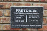 PRETORIUS Martienus Prinslo 1925-2004 & Elizabeth Wilhelmina 1926-