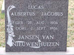 NIEUWENHUIZEN Lucas Albertus Jacobus, Jansen van 1906-1906