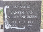 NIEUWENHUIZEN Johannes, Jansen van  1884-1890