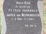 NIEUWENHUIZEN Petrus Johannes, Jansen van 1918-1927