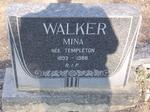 WALKER Mina nee TEMPLETON 1893-1966