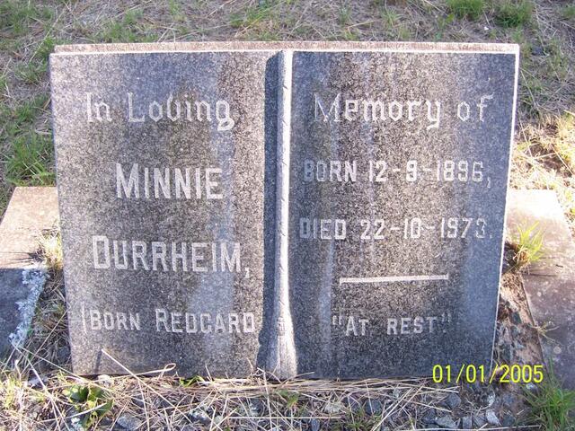 DURRHEIM Minnie nee REDGARD 1896-1973
