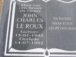 ROUX John Charles, le 19455-1992