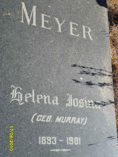 MEYER Helena Josina nee MURRAY 1893-1981