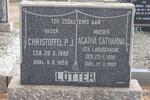 LÖTTER Christoffel P.J. 1882-1959 & Agatha Catharina LABUSCHAGNE 1890-1963