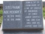 ADENDORFF Stephan 1959-1986
