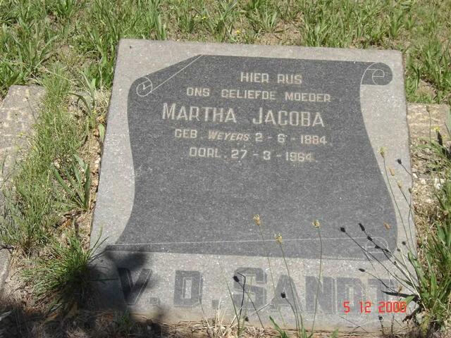 SANDT Martha Jacoba, van der nee WEYERS 1884-1964