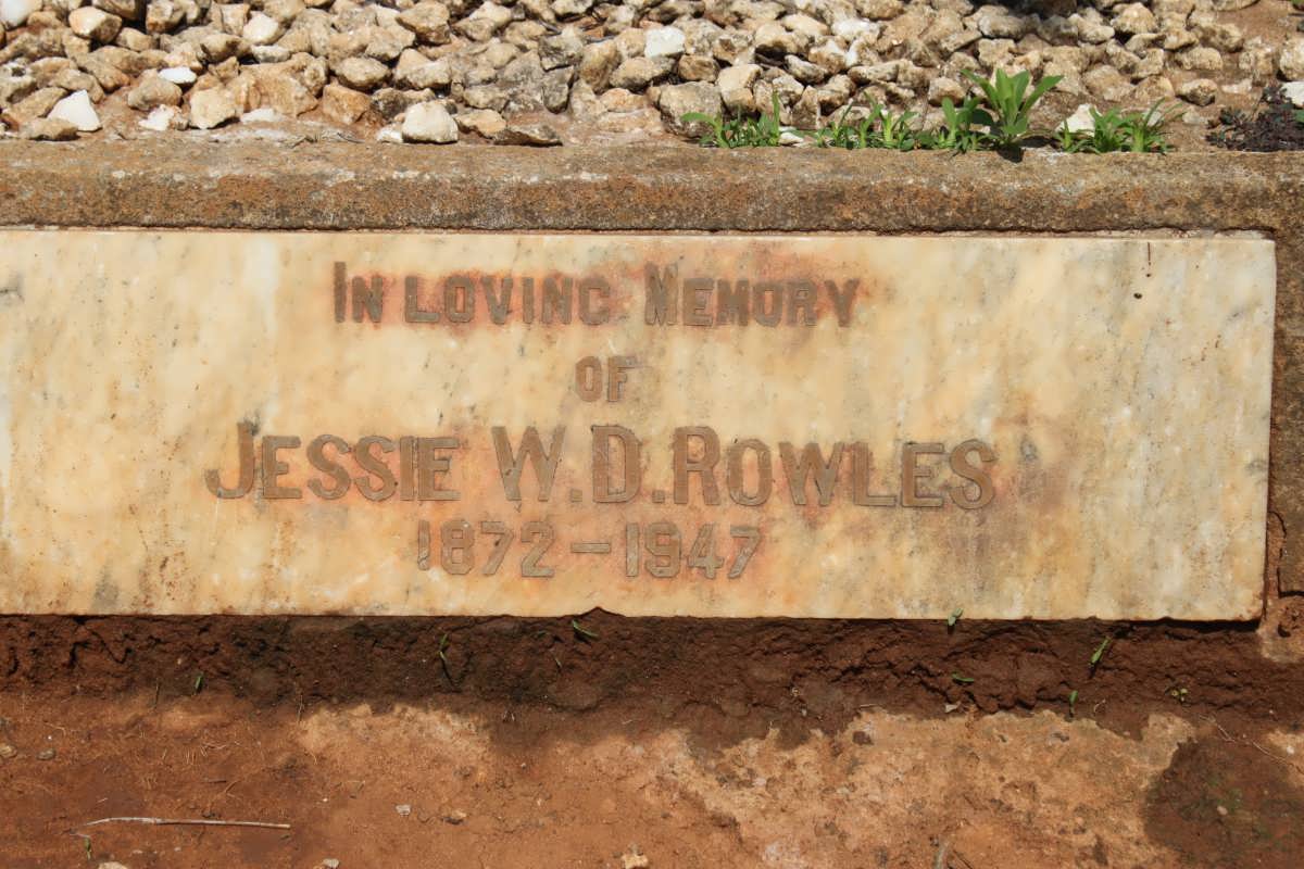 ROWLES Jessie W.D. 1872-1947