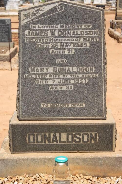 DONALDSON James W. -1949 & Mary -1957